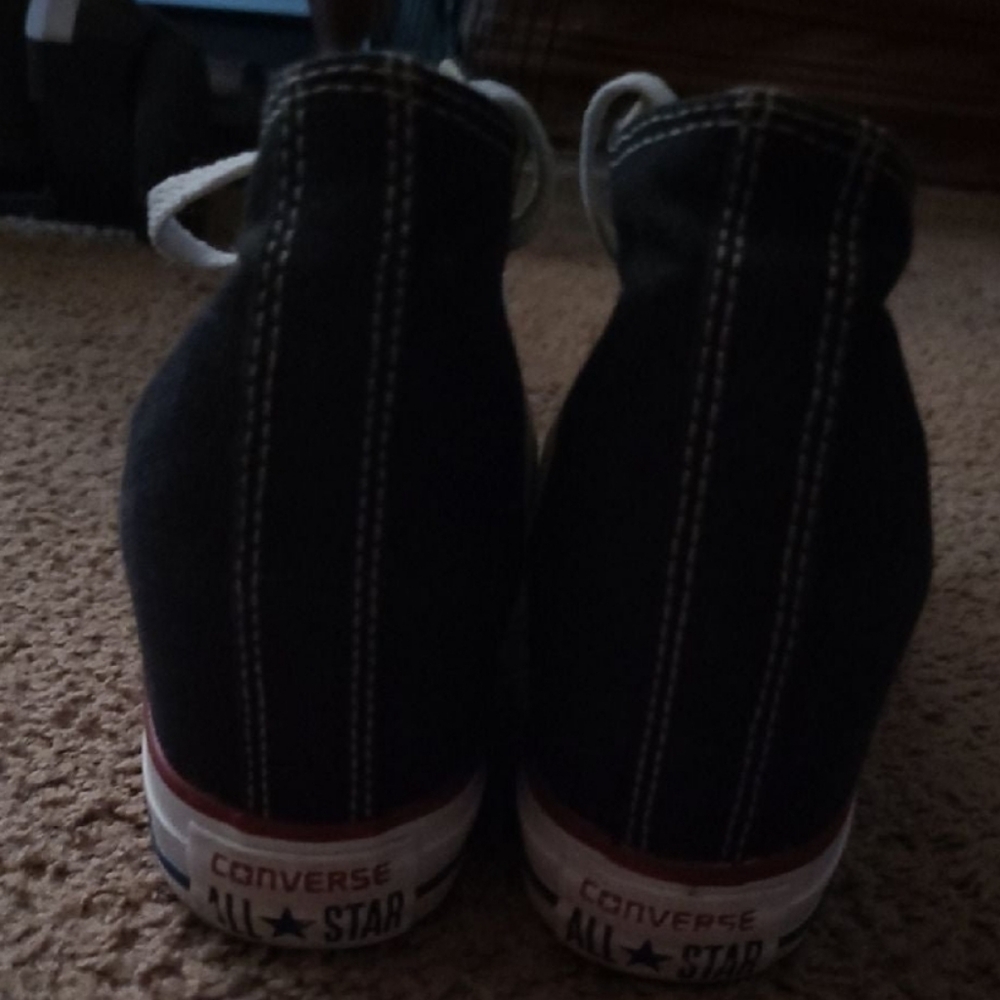 Converse Black and White High-Top Sneakers-Hidden Wedge - Picture 2 of 4